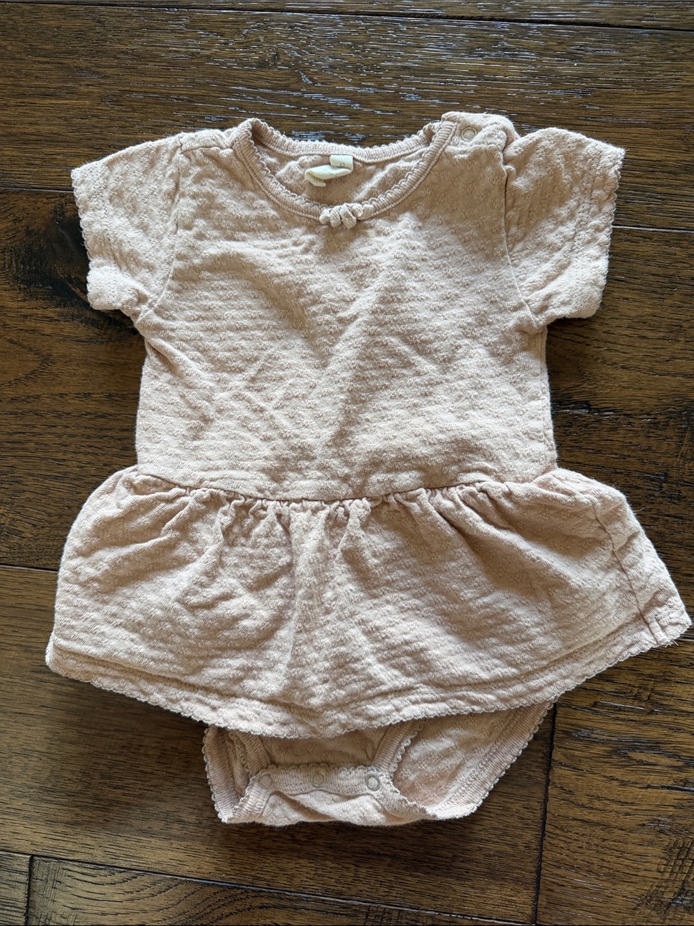 Quincy Mae Skirted Pointelle Onesie
